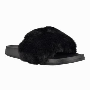 Nine West Stayhome Cozy Flat Slippers - Black - Ireland (QH0821547)